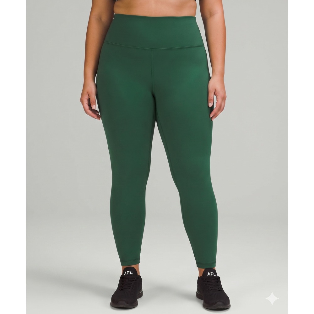 NWT Lululemon Women's Wunder Train High Rise Tight 28 Everlux Green 20